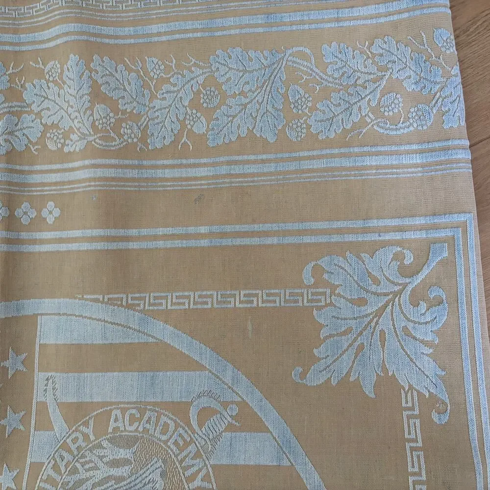 Monument Mills Valley Forge Military Academy Vintage Blue/Tan Coverlet 61